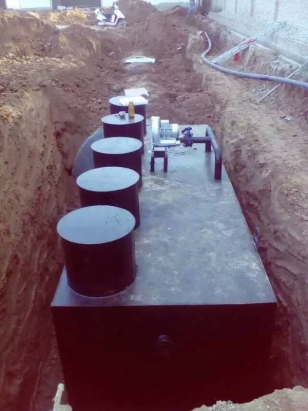 安徽地埋污水處理安裝現(xiàn)場